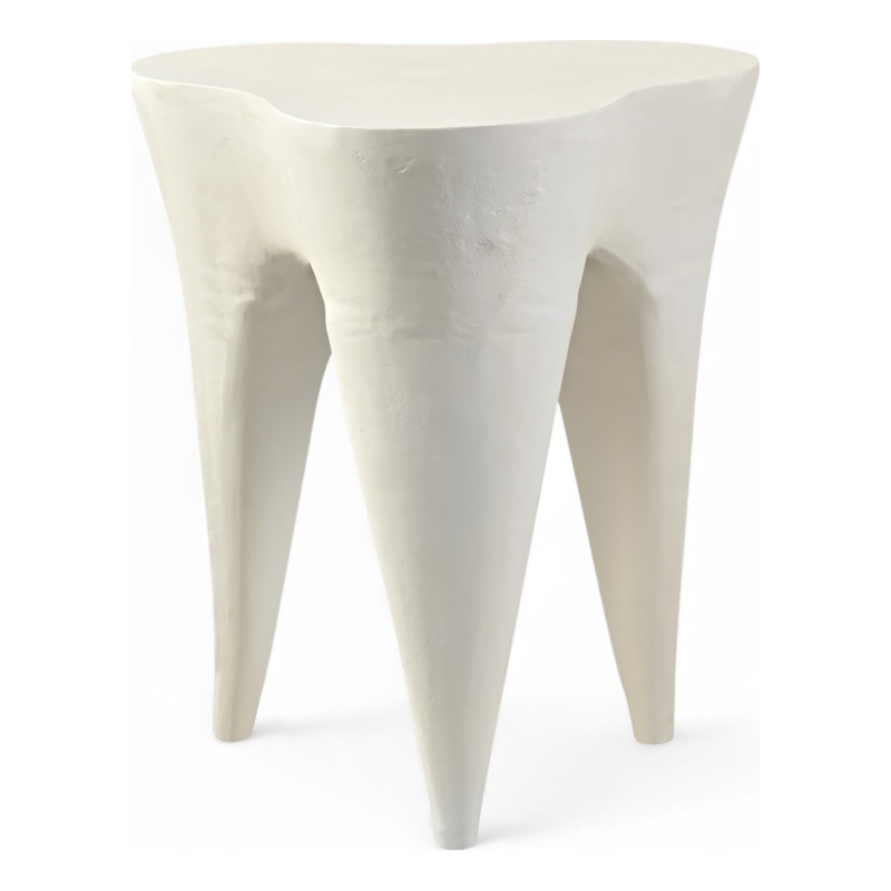 Meridian Furniture Bourges Cream Aluminum End Table