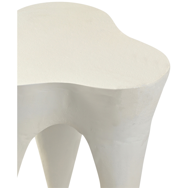 Meridian Furniture Bourges Cream Aluminum End Table