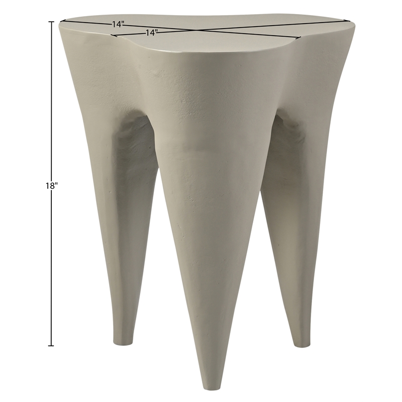 Meridian Furniture Bourges Taupe Aluminum End Table