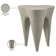 Meridian Furniture Bourges Taupe Aluminum End Table