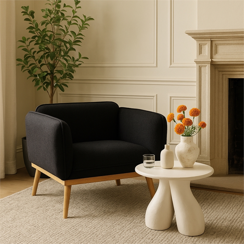 Meridian Furniture Talence Cream Aluminum End Table