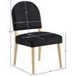 Meridian Furniture Varinelle Black Velvet Upholstered Dining Chair (Set of 2)