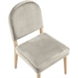 Meridian Furniture Varinelle Cream Velvet Upholstered Dining Chair (Set of 2)