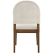 Meridian Furniture Varinelle Cream Velvet Upholstered Dining Chair (Set of 2)