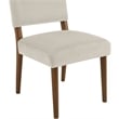 Meridian Furniture Varinelle Cream Velvet Upholstered Dining Chair (Set of 2)