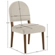 Meridian Furniture Varinelle Cream Velvet Upholstered Dining Chair (Set of 2)