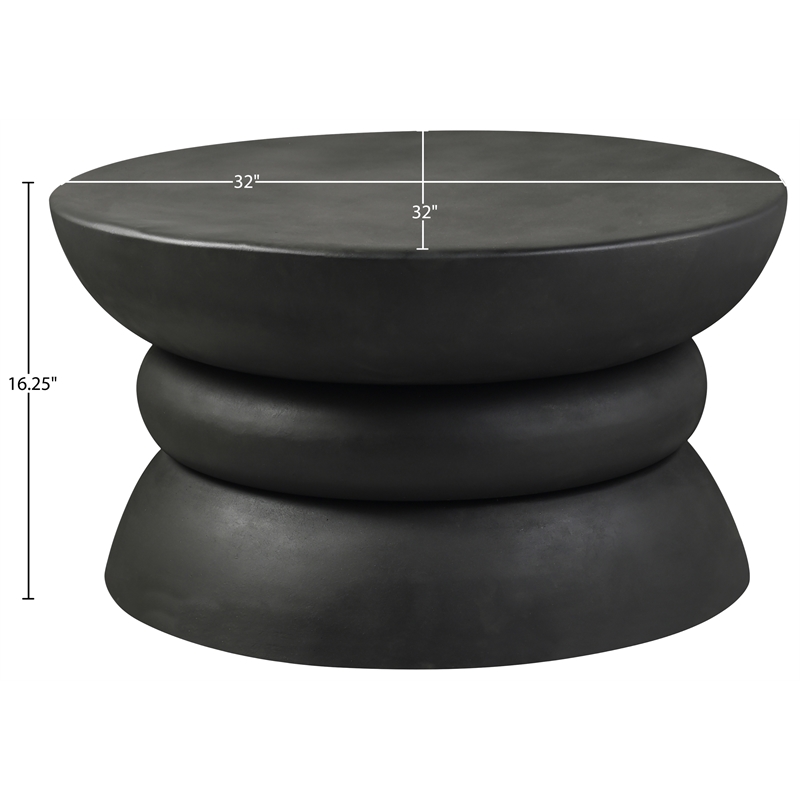 Meridian Furniture Collins Black Aluminum Coffee Table