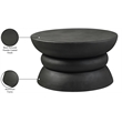 Meridian Furniture Collins Black Aluminum Coffee Table