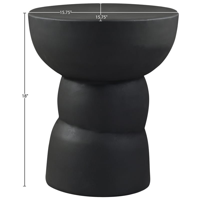 Meridian Furniture Collins Black Aluminum End Table