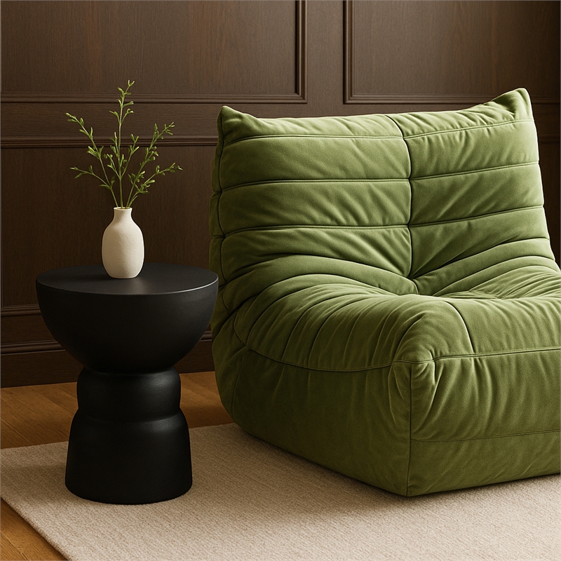 Meridian Furniture Collins Black Aluminum End Table