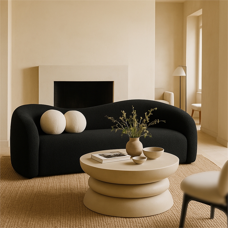 Meridian Furniture Collins Cream Aluminum Coffee Table