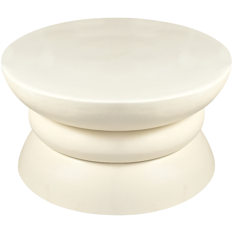 Meridian Furniture Collins Cream Aluminum Coffee Table