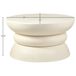Meridian Furniture Collins Cream Aluminum Coffee Table
