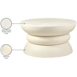 Meridian Furniture Collins Cream Aluminum Coffee Table