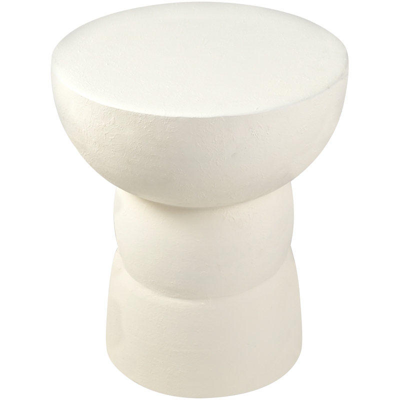 Meridian Furniture Collins Cream Aluminum End Table