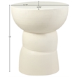 Meridian Furniture Collins Cream Aluminum End Table