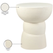 Meridian Furniture Collins Cream Aluminum End Table