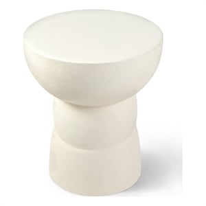 Meridian Furniture Collins Cream Aluminum End Table