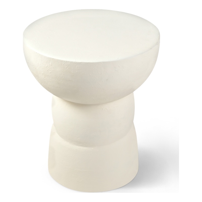 Meridian Furniture Collins Cream Aluminum End Table