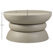 Meridian Furniture Collins Taupe Aluminum Coffee Table