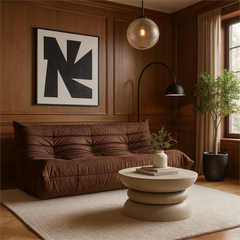 Meridian Furniture Collins Taupe Aluminum Coffee Table