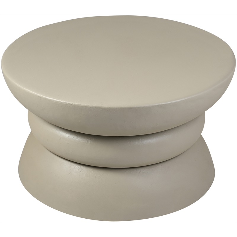 Meridian Furniture Collins Taupe Aluminum Coffee Table
