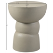 Meridian Furniture Collins Taupe Aluminum End Table