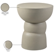 Meridian Furniture Collins Taupe Aluminum End Table