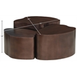 Meridian Furniture Banyan Brown Iron Coffee Table