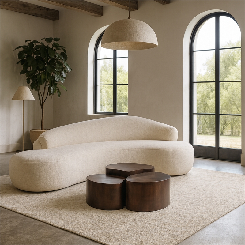 Meridian Furniture Banyan Brown Iron Coffee Table