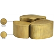 Meridian Furniture Banyan Gold Iron Coffee Table