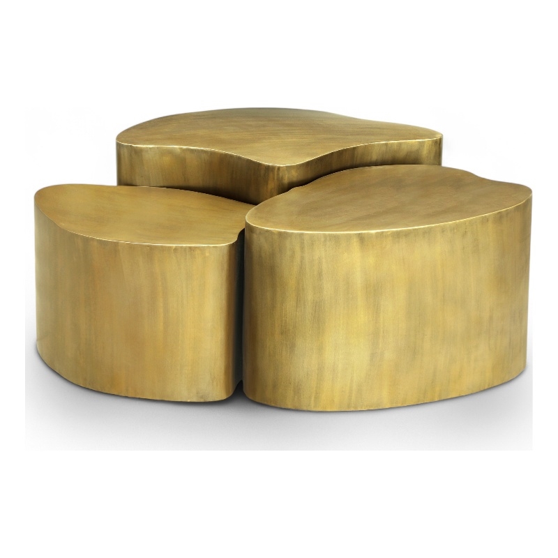 Meridian Furniture Banyan Gold Iron Coffee Table