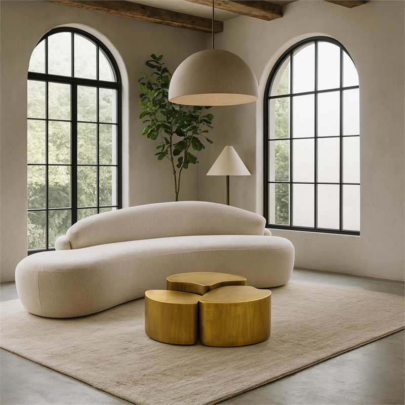 Meridian Furniture Banyan Gold Iron Coffee Table