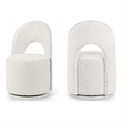 Meridian Furniture Cirelle Cream Linen Textured FabricDining Chair (Set of 2)