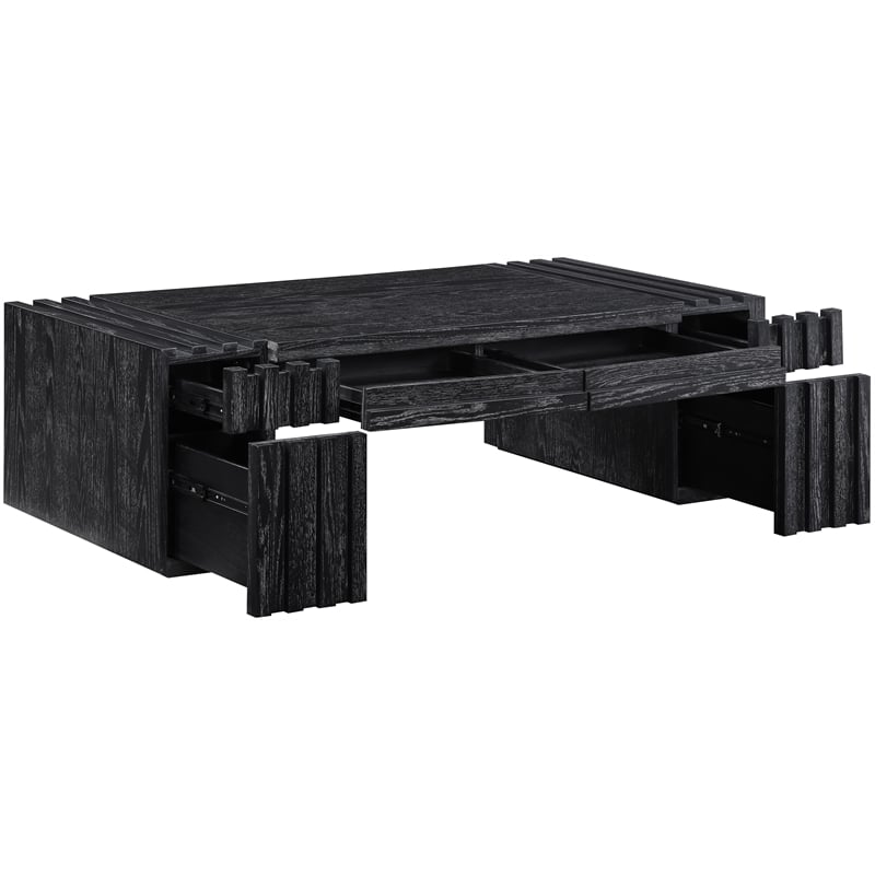 Meridian Furniture Stanton Black Solid Wood Coffee Table