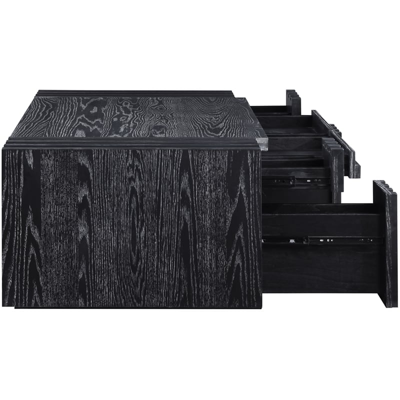 Meridian Furniture Stanton Black Solid Wood Coffee Table