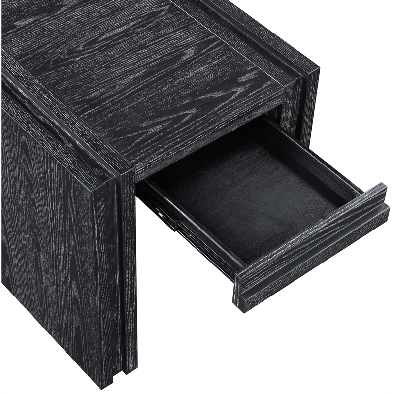 Meridian Furniture Stanton Black Solid Wood End Table