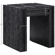 Meridian Furniture Stanton Black Solid Wood End Table