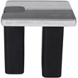 Meridian Furniture Ravenna Panda Marble Top And Oak Wood Base End Table