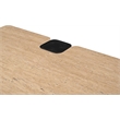 Meridian Furniture Ravenna Beige Travertine Top And Oak Wood Base Coffee Table
