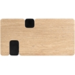 Meridian Furniture Ravenna Beige Travertine Top And Oak Wood Base Coffee Table