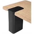 Meridian Furniture Ravenna Beige Travertine Top And Oak Wood Base Coffee Table