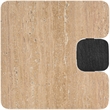 Meridian Furniture Ravenna Beige Travertine Top And Oak Wood Base End Table
