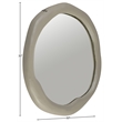Meridian Furniture Armada Taupe Aluminum Mirror