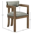 Meridian Furniture Lavrin Olive Vegan Leather Dining Arm Chair (Set of 2)