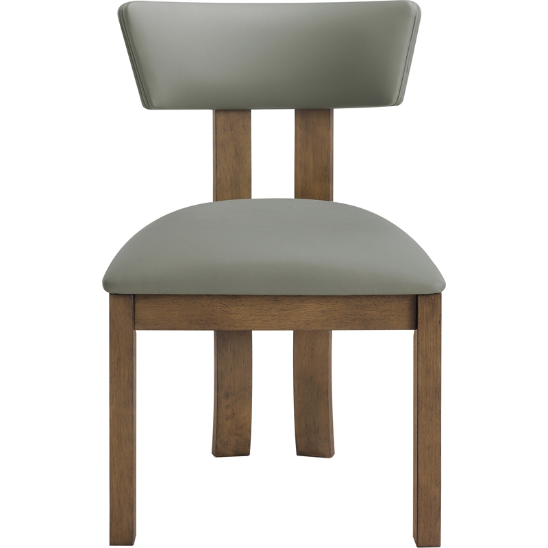 Meridian Furniture Lavrin Olive Vegan Leather Dining Side Chair (Set of 2)