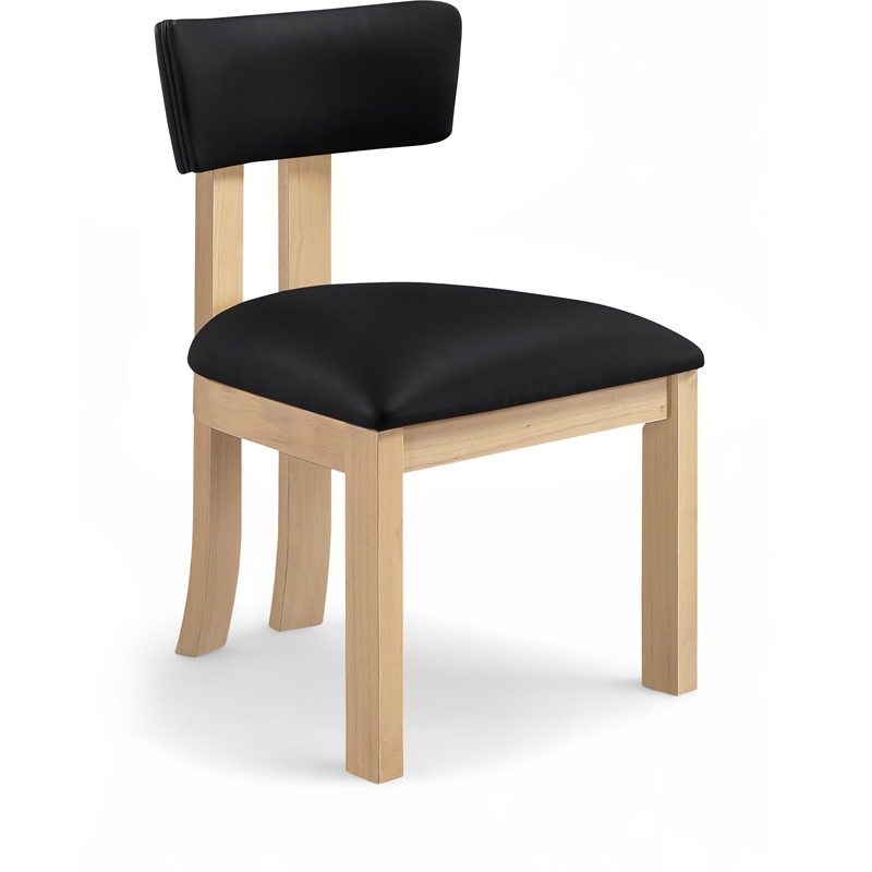 Meridian Furniture Lavrin Black Vegan Leather Dining Side Chair (Set of 2)