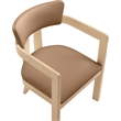 Meridian Furniture Lavrin Cognac Vegan Leather Dining Arm Chair (Set of 2)
