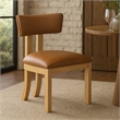 Meridian Furniture Lavrin Cognac Vegan Leather Dining Side Chair (Set of 2)