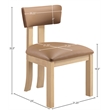 Meridian Furniture Lavrin Cognac Vegan Leather Dining Side Chair (Set of 2)